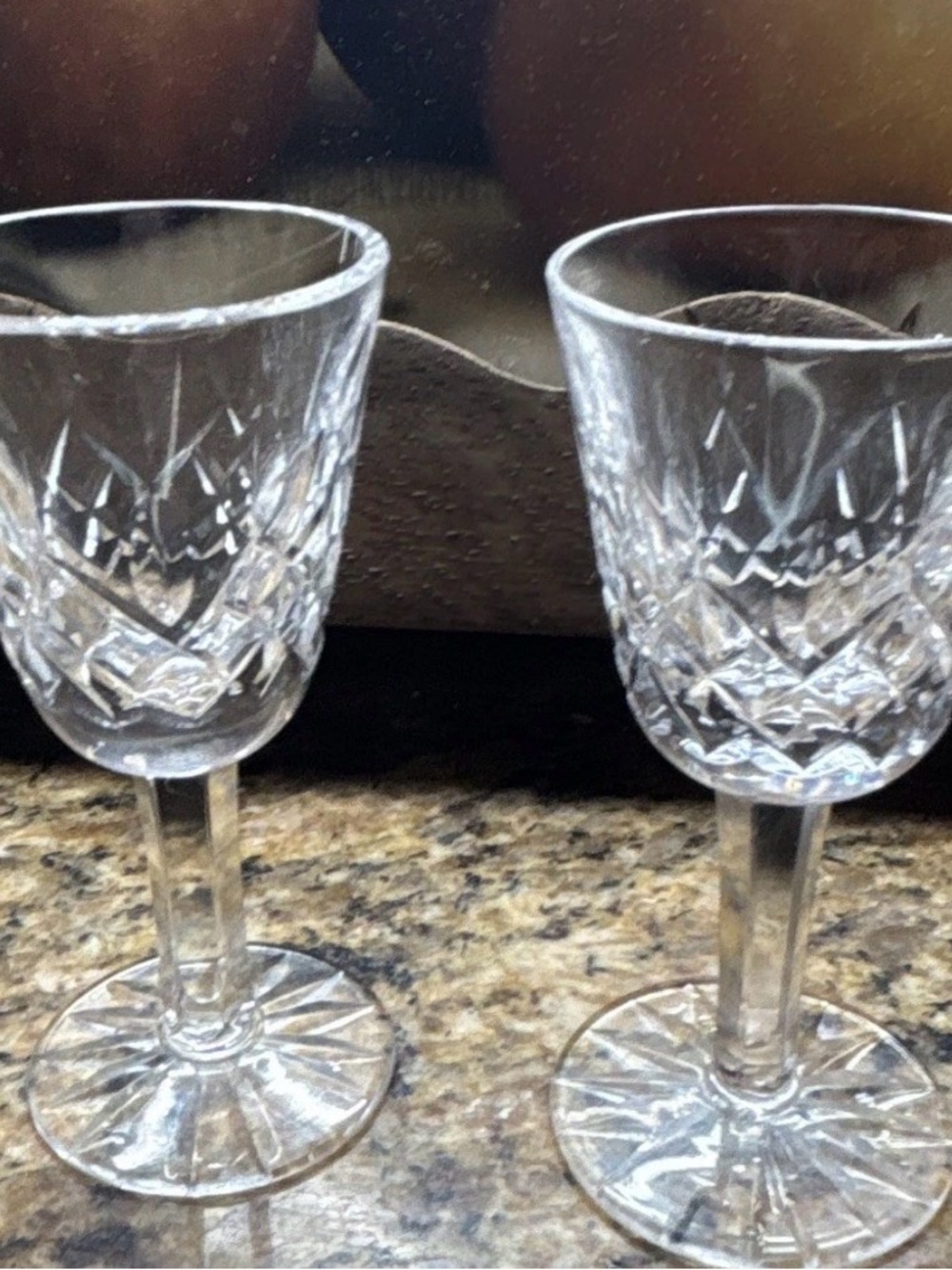Waterford Crystal Clear Cut Crystal Wine Goblets (Pair)